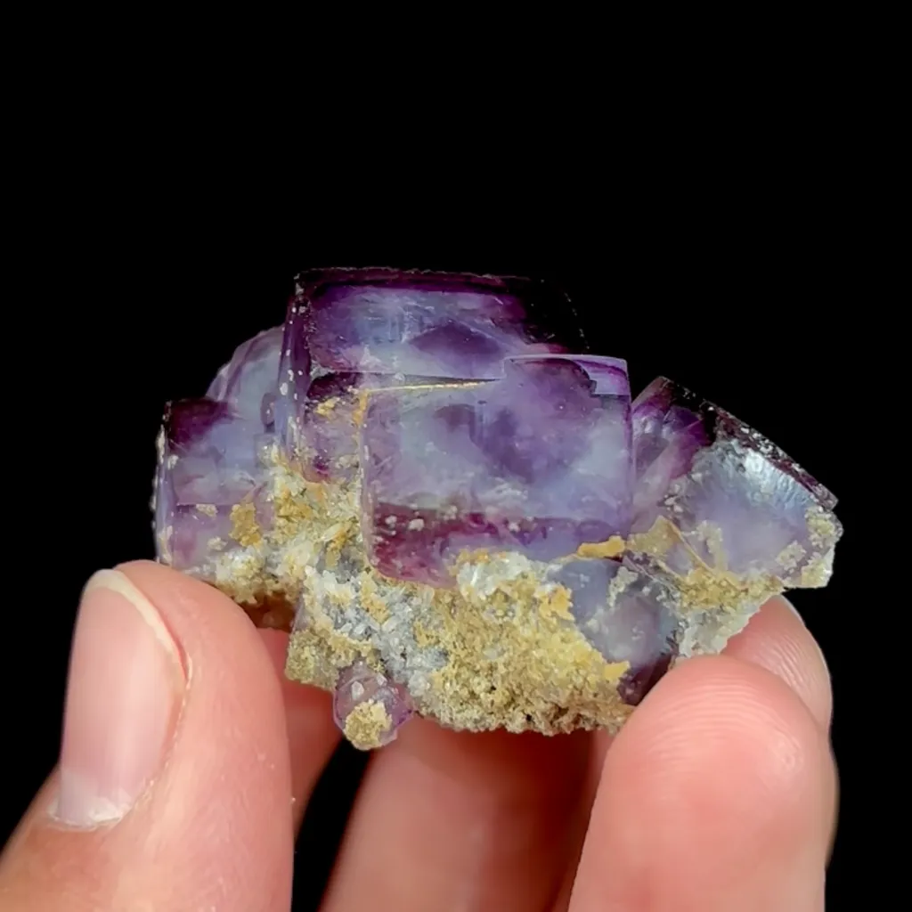 Natural Purple Cubic Fluorite, Mineral Specimen:Yaogangxian,Hunan (40*25*20MM) - image 4