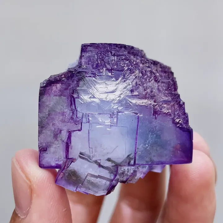 Natural Purple Cubic Fluorite, Mineral Specimen:Yaogangxian,Hunan （40*40*35mm） - image 6