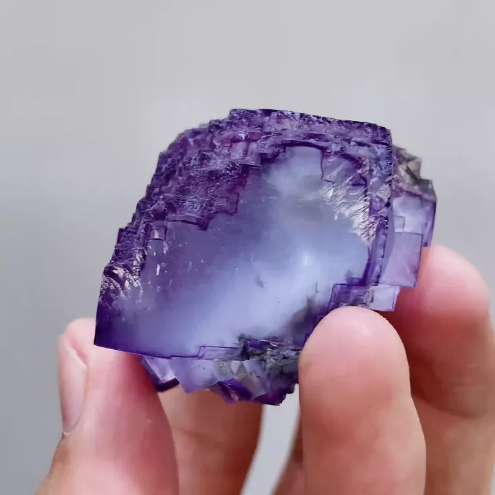 Natural Purple Cubic Fluorite, Mineral Specimen:Yaogangxian,Hunan （40*40*35mm） - image 3