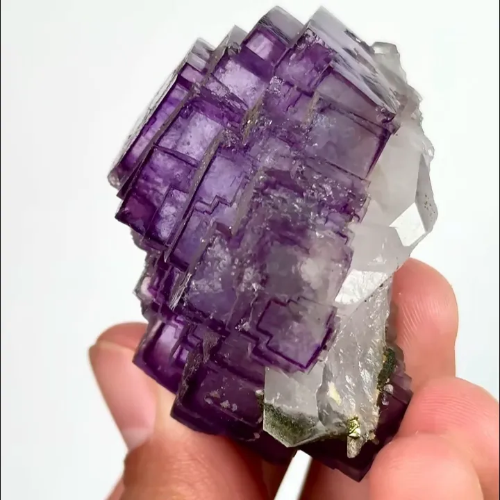 Natural Purple Cubic Fluorite, Mineral Specimen:Yaogangxian,Hunan (40*40*40MM) - image 5
