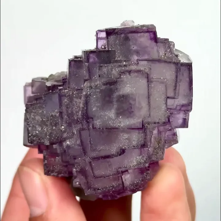 Natural Purple Cubic Fluorite, Mineral Specimen:Yaogangxian,Hunan (40*40*40MM) - image 7