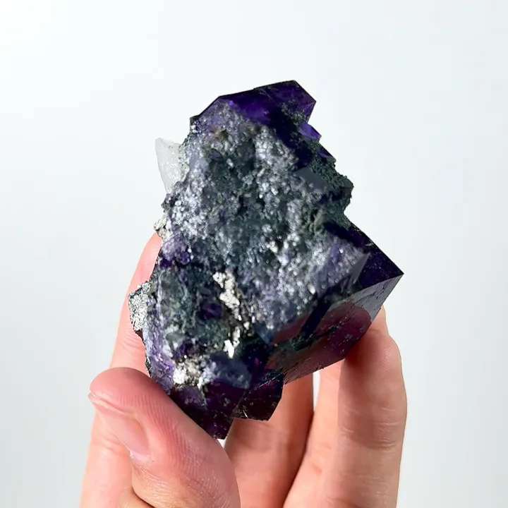 Natural Purple Cubic Fluorite, Mineral Specimen:Yaogangxian,Hunan (40*45*40MM) - image 7
