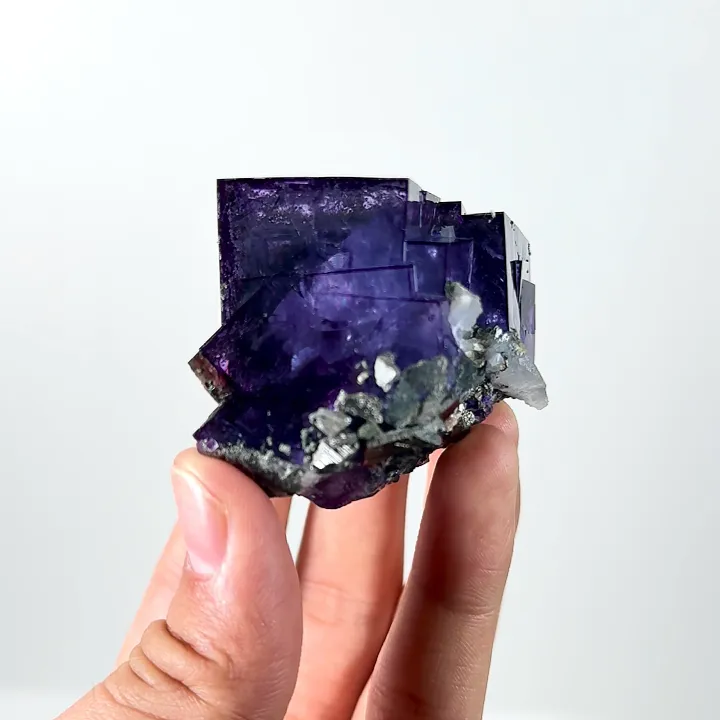 Natural Purple Cubic Fluorite, Mineral Specimen:Yaogangxian,Hunan (40*45*40MM) - image 5