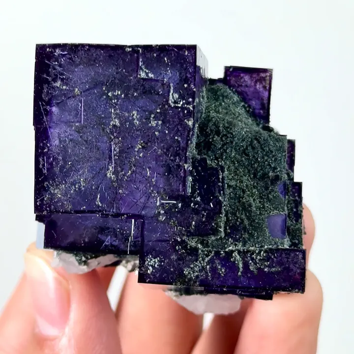 Natural Purple Cubic Fluorite, Mineral Specimen:Yaogangxian,Hunan (40*45*40MM) - image 2