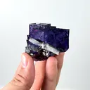 Natural Purple Cubic Fluorite, Mineral Specimen:Yaogangxian,Hunan (40*45*40MM) - image 3