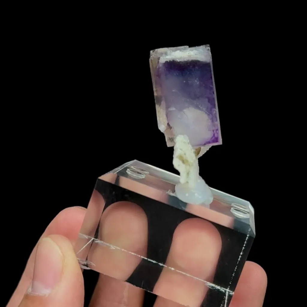 Natural Purple Cubic Fluorite, Mineral Specimen:Yaogangxian,Hunan (45*30*15MM) - image 3