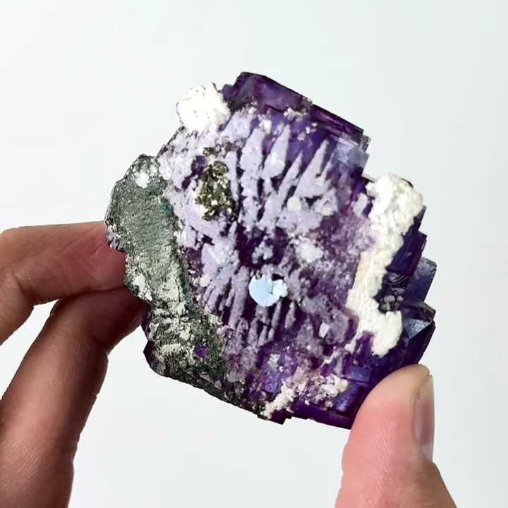 Natural Purple Cubic Fluorite, Mineral Specimen:Yaogangxian,Hunan (50*45*50MM) - image 5