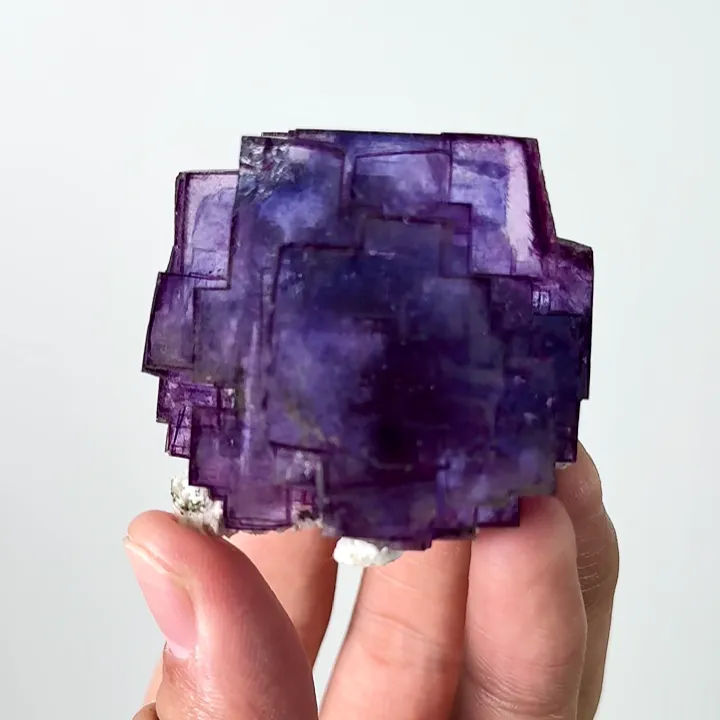 Natural Purple Cubic Fluorite, Mineral Specimen:Yaogangxian,Hunan (50*45*50MM) - image 4