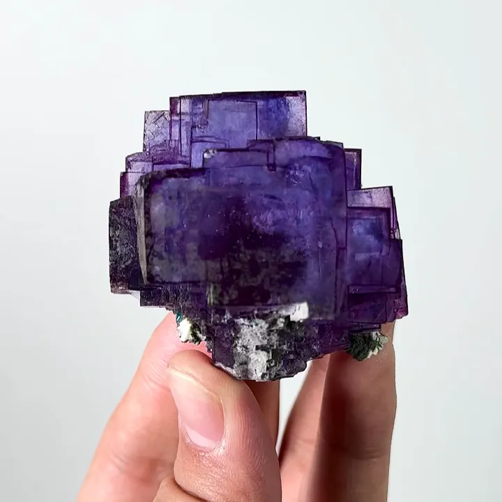 Natural Purple Cubic Fluorite, Mineral Specimen:Yaogangxian,Hunan (50*45*50MM) image