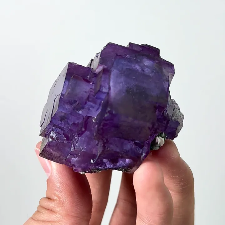 Natural Purple Cubic Fluorite, Mineral Specimen:Yaogangxian,Hunan (50*45*50MM) - image 6