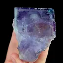 Natural Purple Cubic Fluorite, Mineral Specimen:Yaogangxian,Hunan (50*70*40MM) - image 3