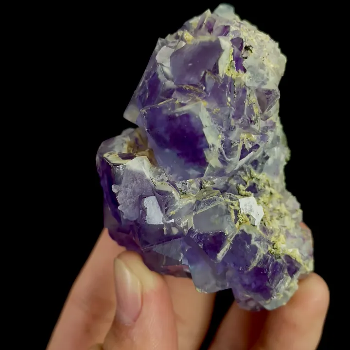 Natural Purple Cubic Fluorite, Mineral Specimen:Yaogangxian,Hunan (55*70*45MM) - image 5