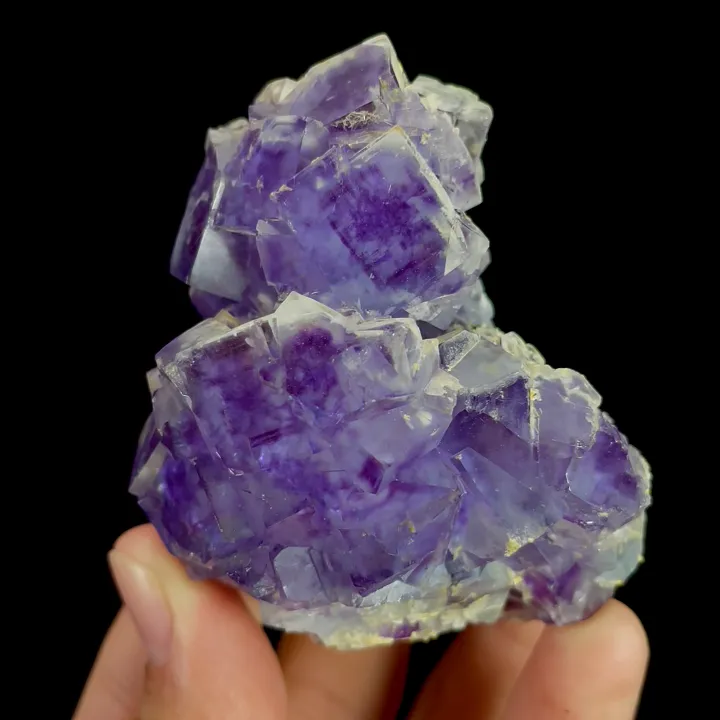Natural Purple Cubic Fluorite, Mineral Specimen:Yaogangxian,Hunan (55*70*45MM) image