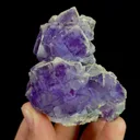 Natural Purple Cubic Fluorite, Mineral Specimen:Yaogangxian,Hunan (55*70*45MM) - image 2