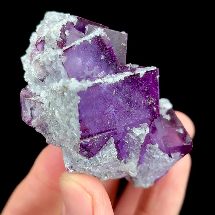 Natural Purple Cubic Fluorite, Mineral Specimen:Yaogangxian,Hunan (60*45*25MM) - image 6