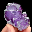 Natural Purple Cubic Fluorite, Mineral Specimen:Yaogangxian,Hunan (60*45*25MM) - image 1