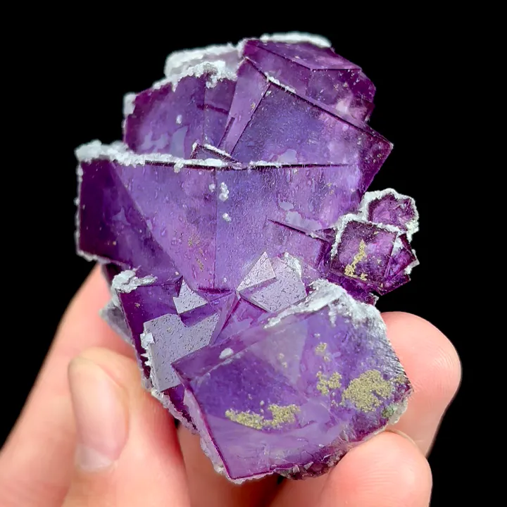 Natural Purple Cubic Fluorite, Mineral Specimen:Yaogangxian,Hunan (60*45*25MM) - image 2