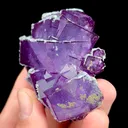Natural Purple Cubic Fluorite, Mineral Specimen:Yaogangxian,Hunan (60*45*25MM) - image 2