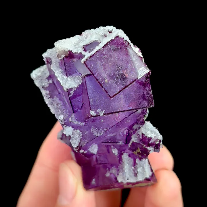 Natural Purple Cubic Fluorite, Mineral Specimen:Yaogangxian,Hunan (60*45*25MM) - image 3