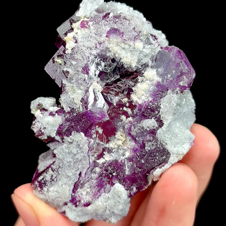 Natural Purple Cubic Fluorite, Mineral Specimen:Yaogangxian,Hunan (60*45*25MM) - image 4
