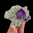 Natural Purple Cubic Fluorite, Mineral Specimen:Yaogangxian,Hunan (65*75*30MM) - image 2