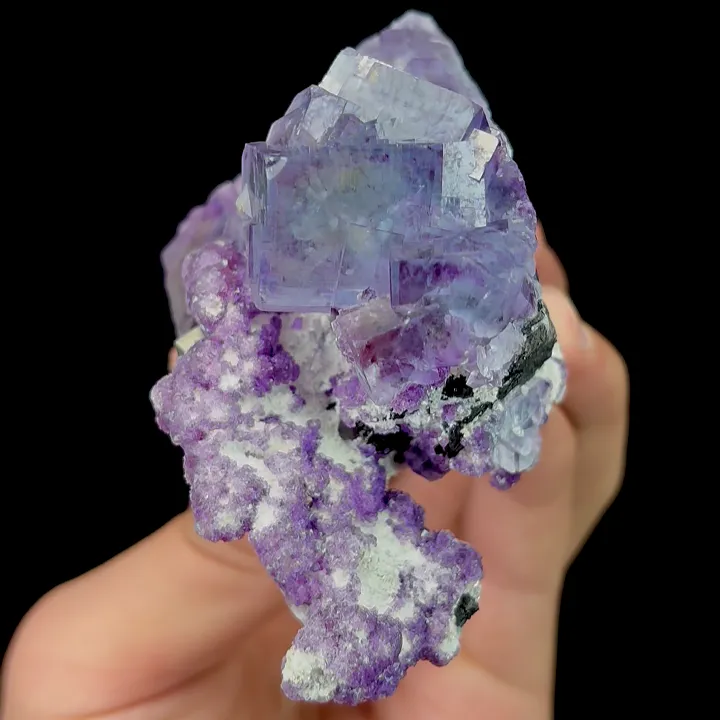 Natural Purple Cubic Fluorite, Mineral Specimen:Yaogangxian,Hunan (65*85*50MM) - image 3