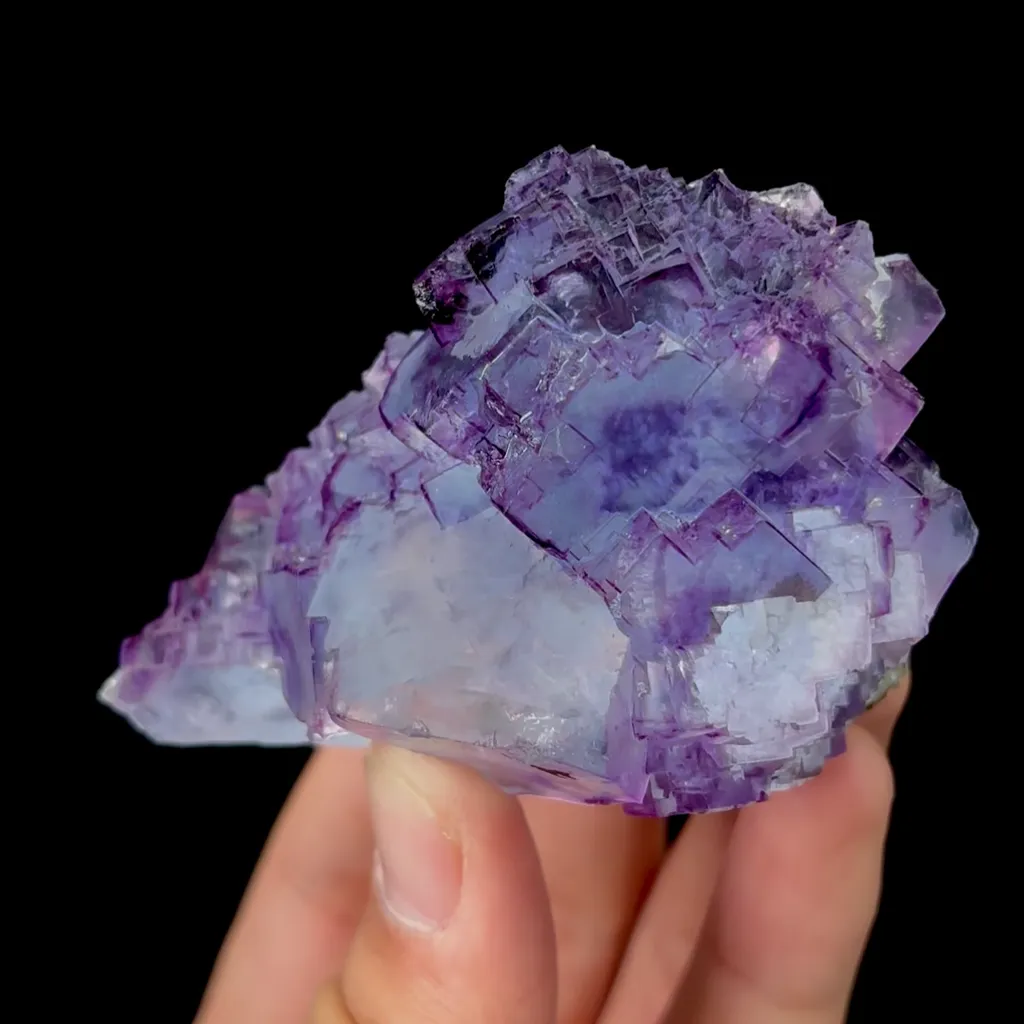 Natural Purple Cubic Fluorite, Mineral Specimen:Yaogangxian,Hunan (70*40*50MM) image
