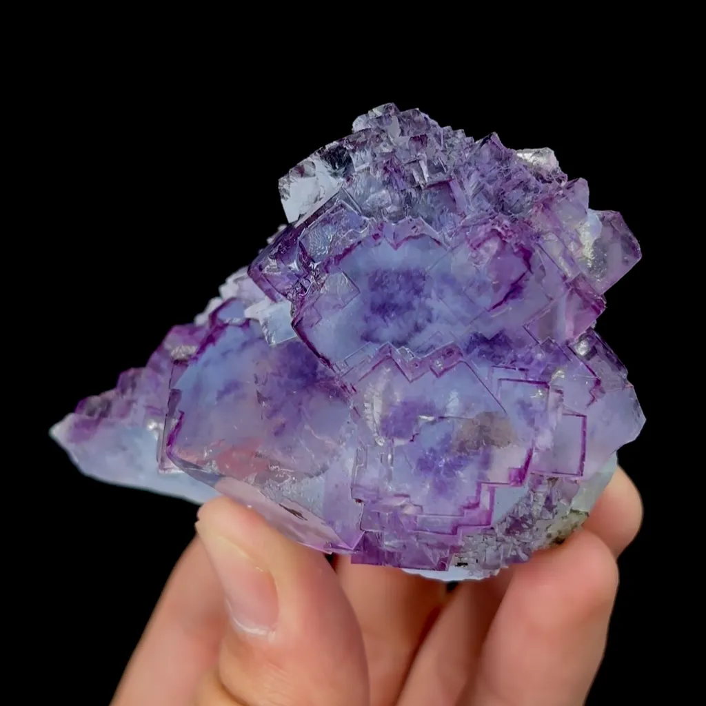 Natural Purple Cubic Fluorite, Mineral Specimen:Yaogangxian,Hunan (70*40*50MM) - image 3