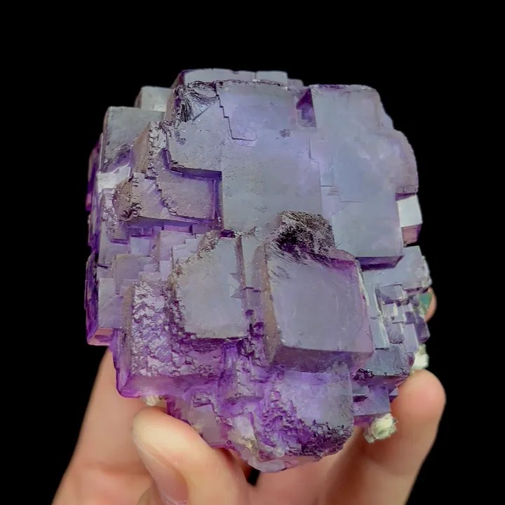 Natural Purple Cubic Fluorite, Mineral Specimen:Yaogangxian,Hunan (70*80*35MM) image