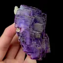 Natural Purple Cubic Fluorite, Mineral Specimen:Yaogangxian,Hunan (70*80*35MM) - image 2