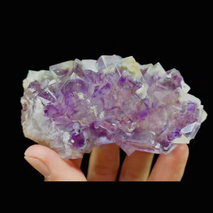 Natural Purple Cubic Fluorite, Mineral Specimen:Yaogangxian,Hunan (90*50*45MM) - image 4