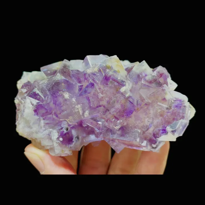 Natural Purple Cubic Fluorite, Mineral Specimen:Yaogangxian,Hunan (90*50*45MM) image