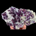 Natural Purple Cubic Fluorite, Mineral Specimen:Yindu,Inner Mongolia (155*95*20MM) - image 2