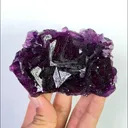 Natural Purple Cubic Fluorite, Mineral Specimen:Zhejiang,China (95*60*30MM) - image 4