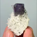 Natural Purple Cubic Fluorite & Pyrite and Quartz,Mineral Specimen:Yaogangxian,Hunan(30*40*30mm) - image 1