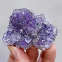 Natural Purple Cubic Fluorite & Pyrite,Mineral Specimen:Yaogangxian,Hunan (60*40*20MM) - image 6
