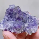 Natural Purple Cubic Fluorite & Pyrite,Mineral Specimen:Yaogangxian,Hunan (60*40*20MM) - image 4