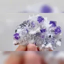 Natural Purple Cubic Fluorite, Rhodochrosite and Quartz, Mineral Specimen: Guangxi,China (110*70*30mm) - image 2