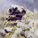 Natural Purple Cubic Fluorite with Calcite and Pyrite Symbiosis comes from Inner Mongolia,China 69*80*25MM - image 3