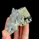 Natural Purple Cubic Fluorite with Pyrite and Calcite, Mineral Specimen:Yaogangxian,Hunan (55*45*35MM) - image 2