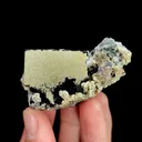 Natural Purple Cubic Fluorite with Pyrite and Calcite, Mineral Specimen:Yaogangxian,Hunan (55*45*35MM) - image 1