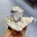 Natural Purple Cubic Fluorite with Pyrite and Dolomite Symbiosis comes from Yaogangxian,Hunan 100*75*45MM - image 1