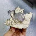 Natural Purple Cubic Fluorite with Pyrite and Dolomite Symbiosis comes from Yaogangxian,Hunan 100*75*45MM - image 2