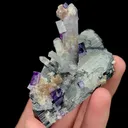 Natural Purple Cubic Fluorite with Quartz and Hedenbergite, Mineral Specimen:Yaogangxian,Hunan (55*45*15MM) - image 2