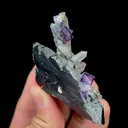 Natural Purple Cubic Fluorite with Quartz and Hedenbergite, Mineral Specimen:Yaogangxian,Hunan (55*45*15MM) - image 3