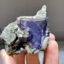Natural Purple Cubic Fluorite with Quartz and Hessianite Symbiosis comes from Yaogangxian,Hunan 40*50*50MM - image 2