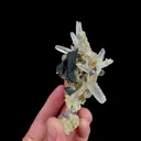 Natural Purple Cubic Fluorite with Quartz and Wolframite, Mineral Specimen:Yaogangxian,Hunan (50*95*40MM) - image 4