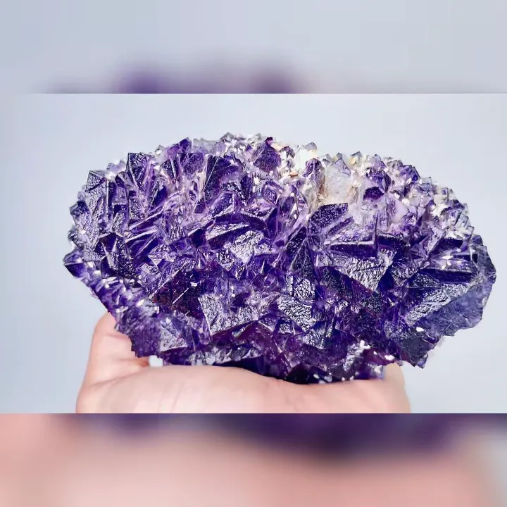 Natural Purple Cubic Fluorite,Mineral Specimen:Xinjiang,China ( 130*90*50MM) - image 4