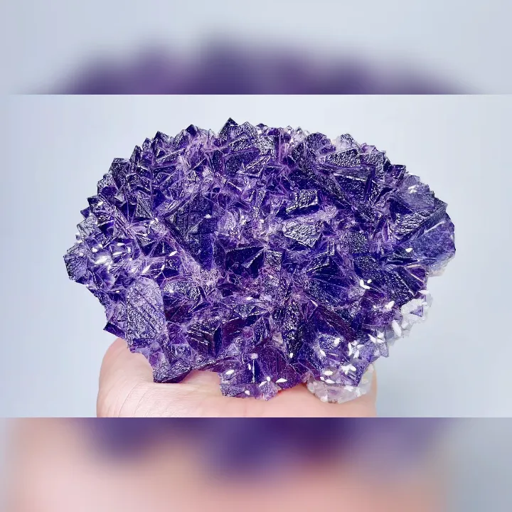 Natural Purple Cubic Fluorite,Mineral Specimen:Xinjiang,China ( 130*90*50MM) - image 6