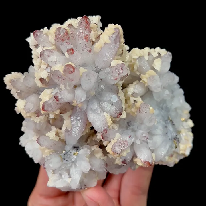 Natural Purple Cubic Illusion Fluorite,flower shape Mineral Specimen: YAOGANGSHAN (115*45*90mm) - image 2